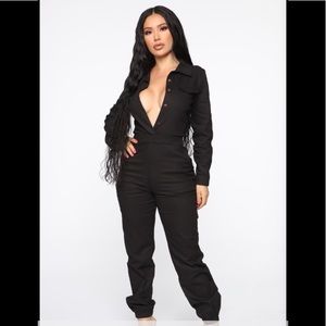 Fashion Nova Aviator Babe Jumpsuit NWT